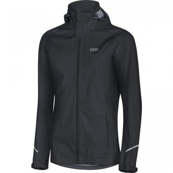 GORE WEAR R3 Chaqueta con capucha para mujer GORE-TEX Active, 34, Negro
