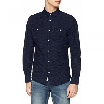 JACK & JONES JPRKEAN Shirt L/S Western Camisa de Oficina, Blau