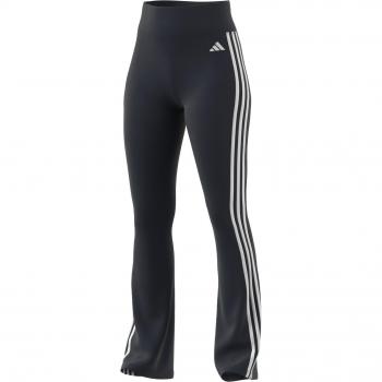 Mallas de fitness adidas Essentials Flared negras para mujer, talla XXS / 2XS, diseño regular, con detalles en blanco
