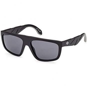 Gafas de sol adidas Originals OR0093, color negro mate, tamaño 57/16/140 mm, lentes ahumadas, unisex adultos