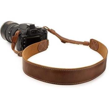 MegaGear MG1514 SLR, DSLR Correa Ajustable de Piel auténtica con Porter Alrededor del Cuello sobre l 'Hombro