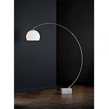 Lámpara Arqueada Elegante Mani con Interruptor de Cable y Base de Acero y Mármol