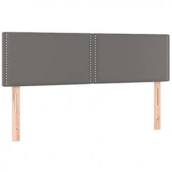 Cabecero con LED cuero sintético negro 144x5x78/88 cm