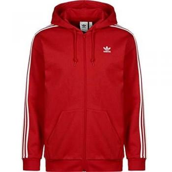 adidas 3-Stripes FZ Sudadera, Hombre, Lush Red, XL