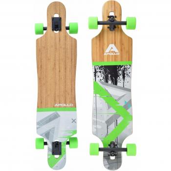 Longboard Apollo 40 Especial Drop-Through, Alta Velocidad ABEC, Madera Multicapa para Flexibilidad y Estabilidad