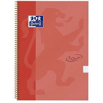 Oxford Touch - Pack de 5 cuadernos espiral, tapa extradura, color coral