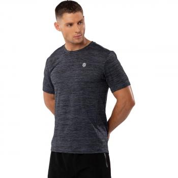 Camiseta de Hombre Fitness Manga Corta SIROKO MVP Negro Grisáceo
