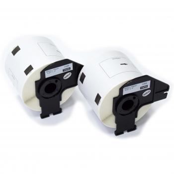 vhbw 2x Etiquetas Cinta adhesiva per Brother P-Touch QL-1050, QL-1050N, QL-1060, QL-1060N, QL-500, QL-500A, QL-500BS, QL-500BW, QL-550 por DK-11202.
