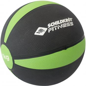 Schildkröt Fitness Balón Medicinal 1,0 kg, Negro/Verde, en Caja, 960061