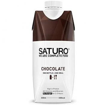 SATURO® Drink Food chocolate | Comida para astronautas con proteínas y 330kcal | Comida para bebidas con valiosos nutrientes | 8 x 330ml