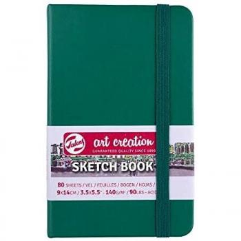 Cuaderno de bocetos 9x14 cm - 80 hojas - 140g - Verde Bosque - Royal Talens