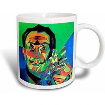 Mensuk Taiche Acrylic Art - Salvador Dali Abstract - 11oz Two-Tone Black Mug