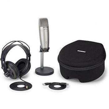 Samson 30,10019 Juego de estudio compuesto de micrófono condensador C01, auriculares de estudio SR850C, trípode MD5 y cable USB