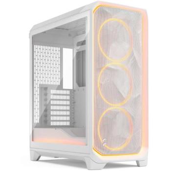Fractal Design Meshify 3 Ambience Pro RGB White Mid Tower Case with Clear Tint and Tempered Glass