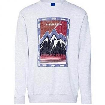 Jack & Jones White Melange Abbigliamento UOMO Felpa 12161976