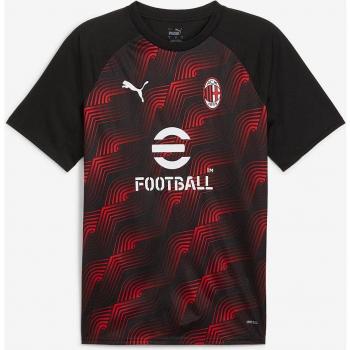 Puma AC Milan Prematch Short Sleeve Jersey - Men's - Size S - Black/Red