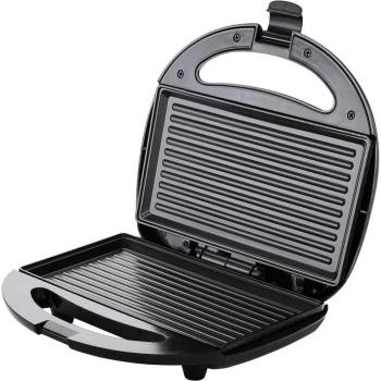 Sandwich Maker 3 en 1 750W con Placas de Grill, Manija Cool-Touch y Recubrimiento Antiadherente BPA-Free