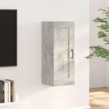 Mueble de pared gris hormigón 35x34x90 cm madera multicapa