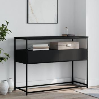 Mesa consola negra de madera multicapa 100x40x75 cm