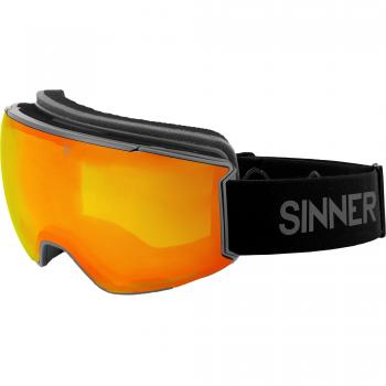 Sinner Boreas Snowboard/Ski Goggles, OTG Matte Dark Grey/Orange Sintrast, Double Orange Sintrast + Blue Sintrast Toric/CAT1-3, Unisex
