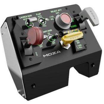 Panel de Despegue y Aterrizaje Moza Racing MTLP para Simuladores de Vuelo, Controlador Gaming, Metal, 25 Controles, PC