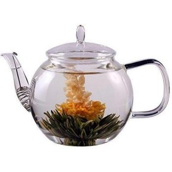 '1300 ml y Jarra de café de té con filtro en la boquilla y tapa de cristal, ideal para 2 personas, Feelino Special Edition para lavavajillas, resistente al calor, cristal de borosilicato
