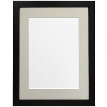 FRAMES BY POST Marco de Fotos, 25 mm de Grosor, H7, Color Blanco, Madera, Negro, 14 x 11 Inch Image Size A4