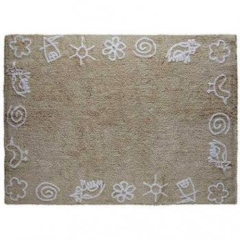 Happy Decor Kids -Alfombra Lavable Farm 100% Algodón Natural -Crema- 160x120 cm