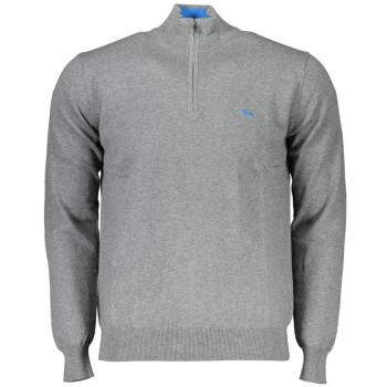 Harmont & Blaine Men's Gray Turtleneck Half-Zip Sweater - 3XL
