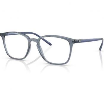Ray-Ban RX7185 8235 Unisex Square Eyeglasses Blue Size 52 - Blue Light Block Available