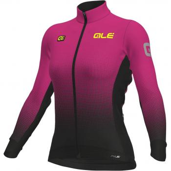 Alé PR-S Dots DWR Maillot Manga Larga para Mujer, Negro/Rosa, 176/180