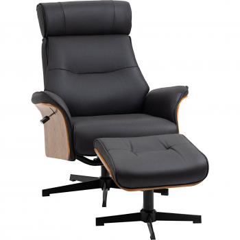 Sillón de Salón en microfibra 84x83x103 cm Negro