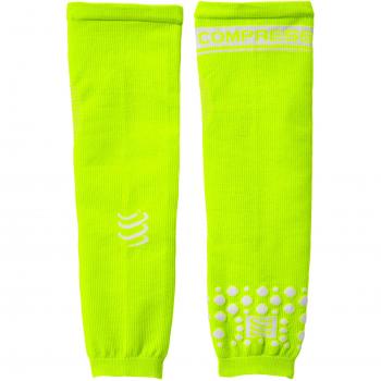 COMPRESSPORT Arm Force - Calentadores de Brazos de Running para Hombre, Color Amarillo Fluor, Talla L