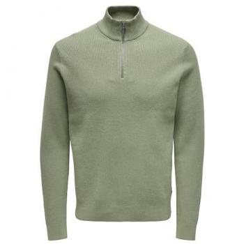 Suéter de punto de corte regular con cuello alto modelo 'PHIL', talla M - hombre - color Schilf