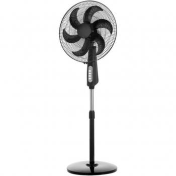 Ventilador de Pie Granizo Negro 85W 3 Velocidades 6 Aspas