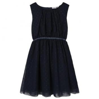 Vestido Sin Mangas A-Línea para Niñas Modelo Spencer - Talla 92 - Color Marino