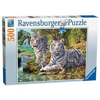 Puzzle Ravensburger 500 piezas - Familia de Tigres Blancos
