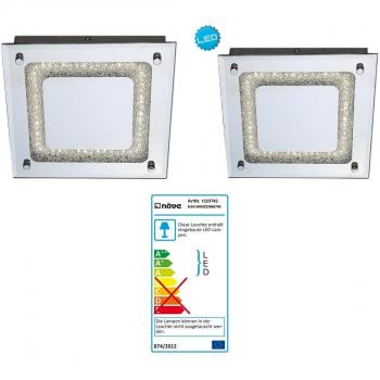 Lámpara de Techo LED Decorativa Thun 24 cm Cromada con Efecto Cristal 840 lm