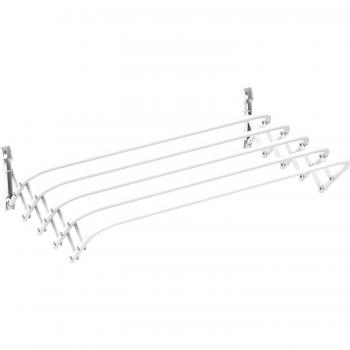 Stendibiancheria de Pared Brio Super 120 - Estraíble, Acero, 6 m de Espacio para Secado (120 x 43 x 23 cm)