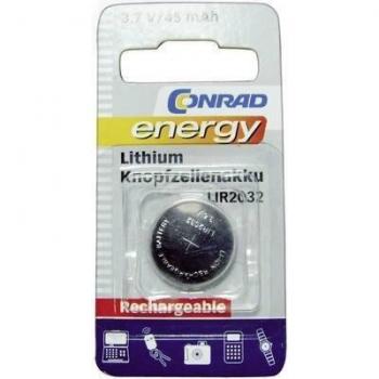 Pilas de botón-Batería LIR 2032 de litio Conrad energy LIR2032 45 mAh 3.6 V 1 11