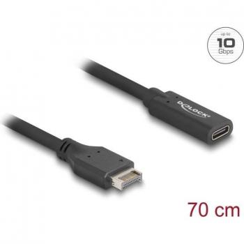 Cable USB 3.2 Gen 2 de 10Gbps Tipo E A 20 Pines a USB-C de 0.7m