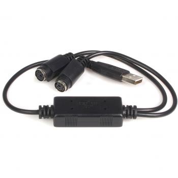 StarTech.com USB to PS2 Keyboard and Mouse Adapter, male/female, Negro, Any Windows