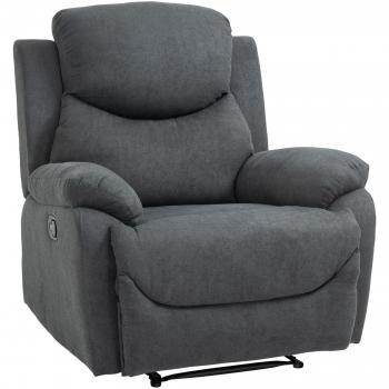 Sillón Reclinable de Salón HOMCOM con Reposabrazos y Reposapiés