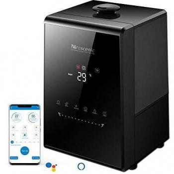 proscenic 808C Humidificador 5.3L ultrasónico e Inteligente Compatible con Aplicación,Alexa y Google Assistant, Niveles adjustables, Modo de bebé, Auto-Apagado y Panel táctil, luz noctura