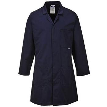 Bata de Laboratorio Estándar Portwest Polycotón Color Marino Talla 3XL
