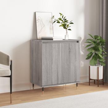 Aparador de madera contrachapada gris Sonoma 60x35x70 cm, mueble de almacenaje para salón, buffet, armario auxiliar y armario de almacenamiento
