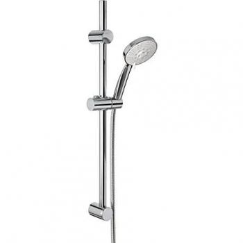 TATAY Kit Alcachofa Ducha Sevilla con Barra y Manguera 1.5M, 10,5 cm de Diámetro, de ABS, 4 posiciones, Sistema de Ahorro de Agua y Antical, Fácil Limpieza, Cromado