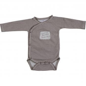 Bisous de Tombouctou - Body croisé de coton naturel - Manches longues - 0-1m