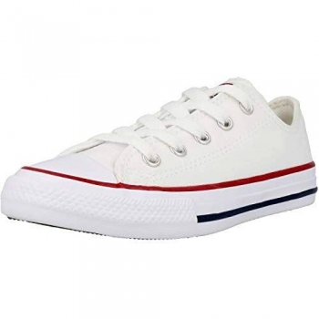 Zapatillas Converse Chuck Taylor All Star Core Ox, Lona, Color Blanco, Talla Infantil 34