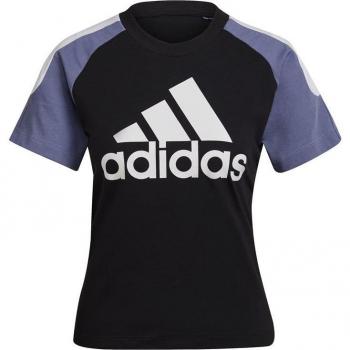Adidas Camiseta de Manga Corta Mujer Adidas Sportswear Colorblock Negro